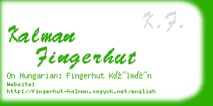 kalman fingerhut business card